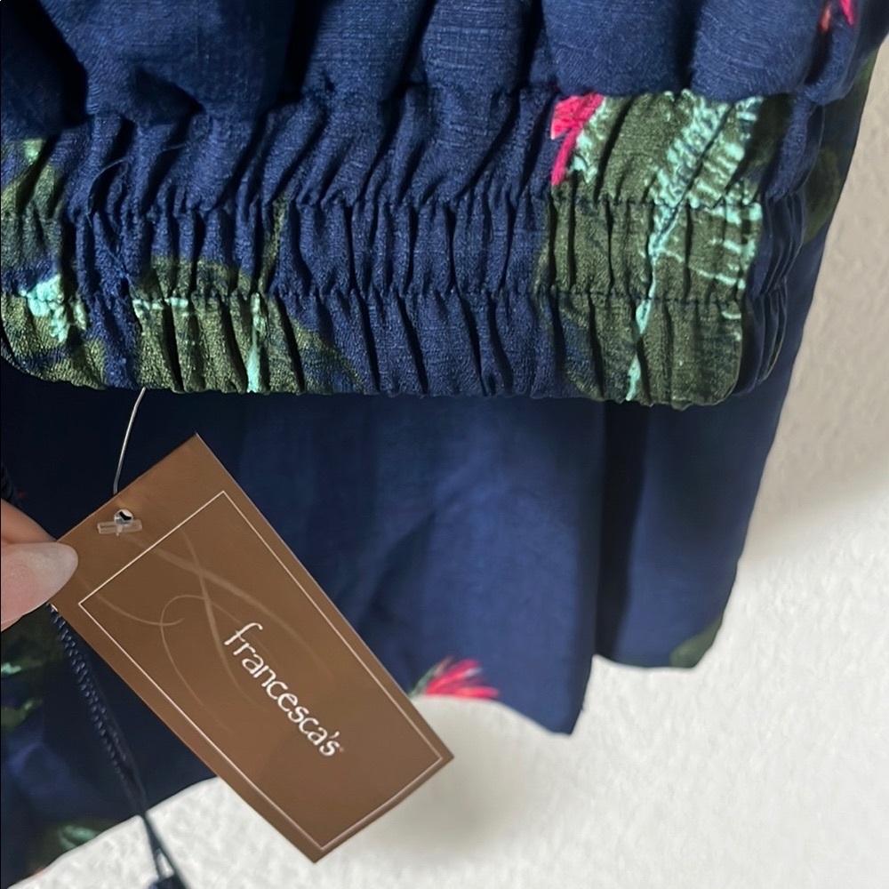 Navy Floral Pants